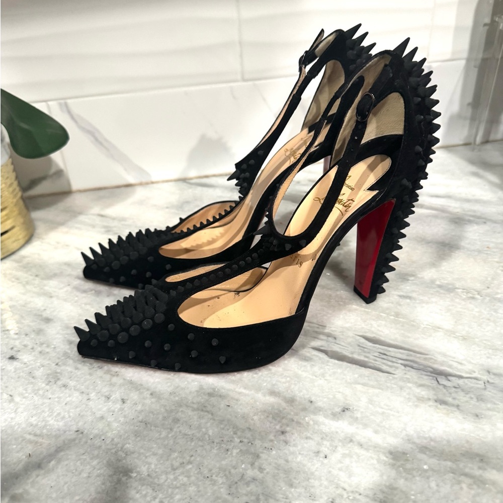 Christian Louboutin Black Spiked Heels 100% AUTHENTIC - Picture 10 of 10